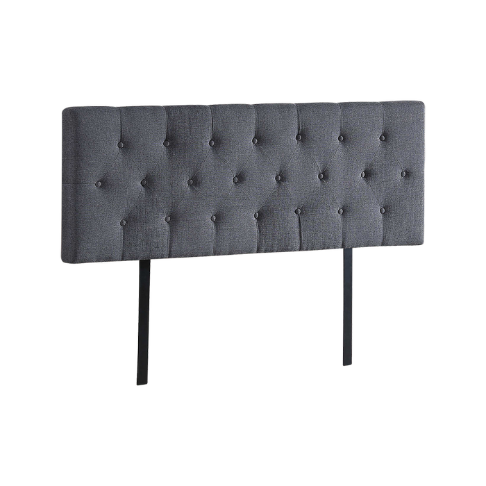 Linen Fabric Queen Bed Deluxe Headboard Bedhead - Grey
