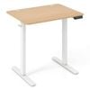 Costway Small Electric Standing Desk Whole-Piece Top Natural