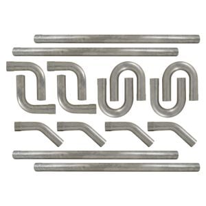 16 Pc Universal Dual Exhaust Mandrel Bend Kit, 2-1/4 inch