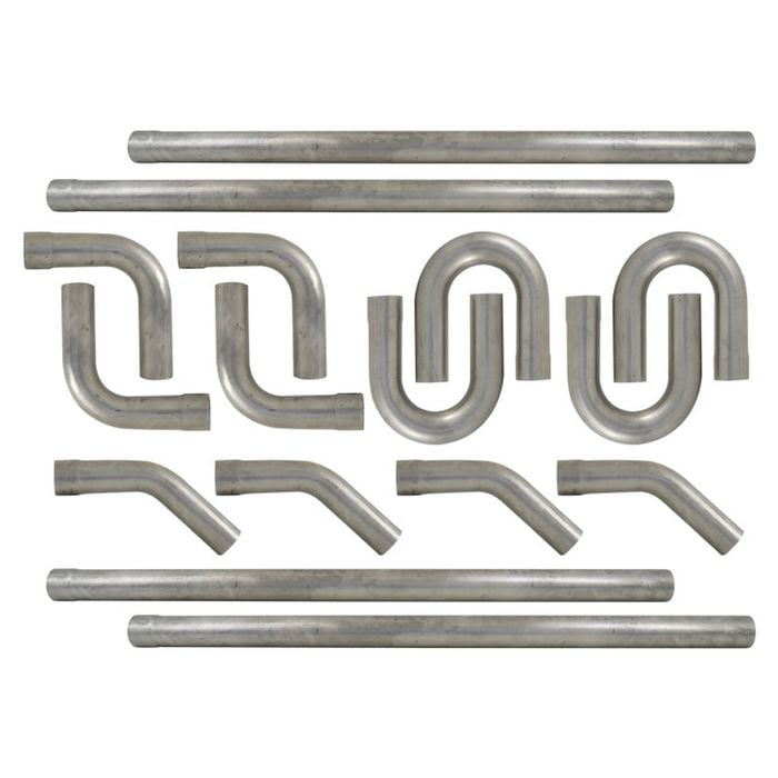 16 Pc Universal Dual Exhaust Mandrel Bend Kit, 2-1/4 inch