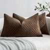 Gioia Casa 2-Pack Chenille Waffle Cushion Covers 30cm x 50cm - Brown