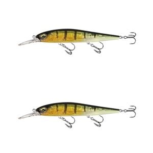 2x 13 Fishing 110mm Whipper Snapper Jerkbait Fishing Lures - Clear Perch