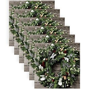 120pc Paper+Design Luncheon 3-Ply Napkin Party Tissue 33x33cm Frosty Wreath