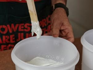 DIY Step Image - How to mix grout . Blob storage upload.