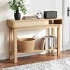 Homfurn Console Table With Drawer And Shelf – 100cm Entryway Hallway Table, Sofa Side Table