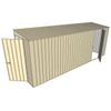Build-A-Shed 1.2 x 5.2 x 2.0m Tunnel Shed Tunnel Hinged Door with 1 Hinged Side Door - Cream