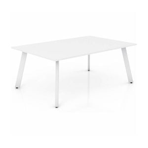 Olg Flare Table 4 Leg White Frame White Top L2100mm X W900mm