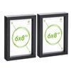 Nicola Spring Acrylic 3D Box Photo Frames - 6" x 8" - Pack of 2