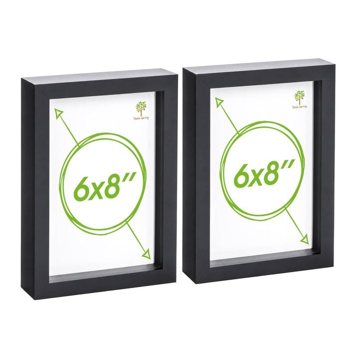 Nicola Spring Acrylic 3D Box Photo Frames - 6" x 8" - Pack of 2
