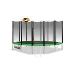 Kahuna Blizzard 16ft Trampoline With Basketball Green