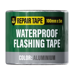 Fix-It-Fast Repair Tape 100mm x 5m Aluminium Waterproof Flashing Tape