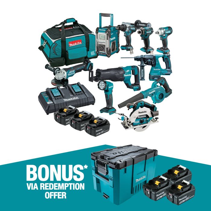 Makita 18V Brushless 10 Piece Combo Kit DLX1059TX1