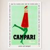 Galrie Vintage Campari Soda Poster from Italy 1968 Iconic Artwork for Home Décor, White Frame, A4 21 x 30cm (8 x 12inch)
