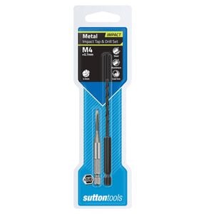 Sutton Tools 3.3mm M4 1/4 Hex Impact Tap And Drill Set