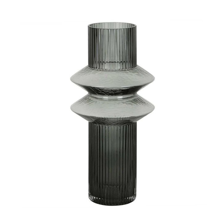 Belle Manhattan Tower Flower Vase Decor 40cm - Charcoal