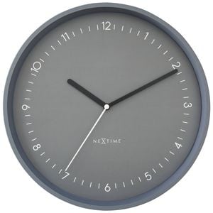 Nextime Berlin Glass Analogue 30cm Wall Clock - Grey