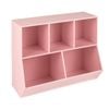 Costway 5 Cubby Toy Storage Organizer Kid Bookcase Cabinet Footboard