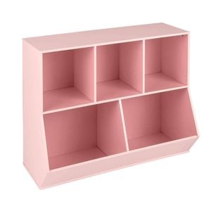 Costway 5 Cubby Toy Storage Organizer Kid Bookcase Cabinet Footboard
