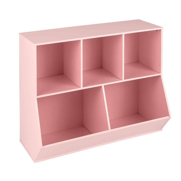 Costway 5 Cubby Toy Storage Organizer Kid Bookcase Cabinet Footboard