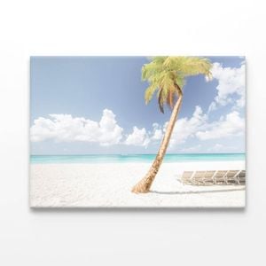 Coconut Tree in Beach  Print 100% Australian Made 120 x 90cm  (Acrylic)