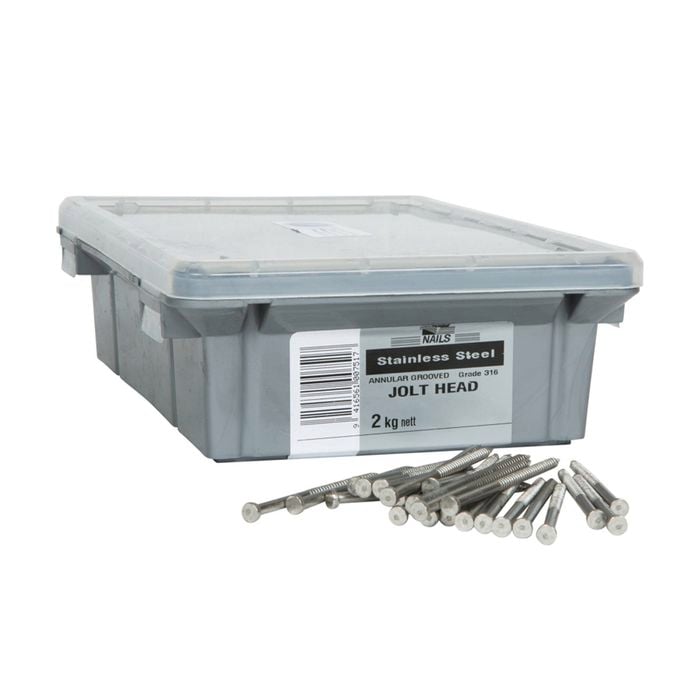 NZ Nails 60 x 3.15mm 2kg Jolt Head Stainless Steel Nail