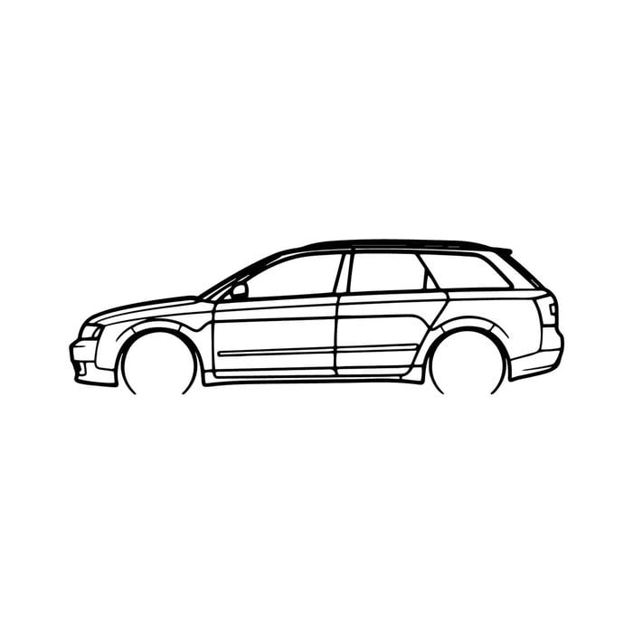 Ignite Laser Audi A4 Avant Silhouette Metal Wall Art Rustic Metal 15.7inch/40cm