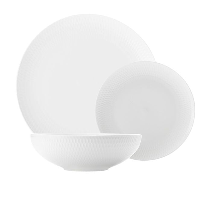 Maxwell & Williams White Basics Diamonds Dinner Set 12pc