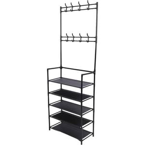 Catzon 5 Tier Coat Shoe Rack Sturdy Large Entryway Rack