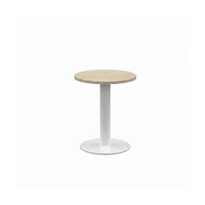 Olg Disc Coffee Table White Frame Nordic Maple Top 1050mm Diameter