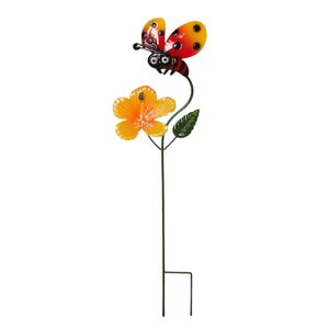 60cm Red Ladybug Garden Stake Decoration