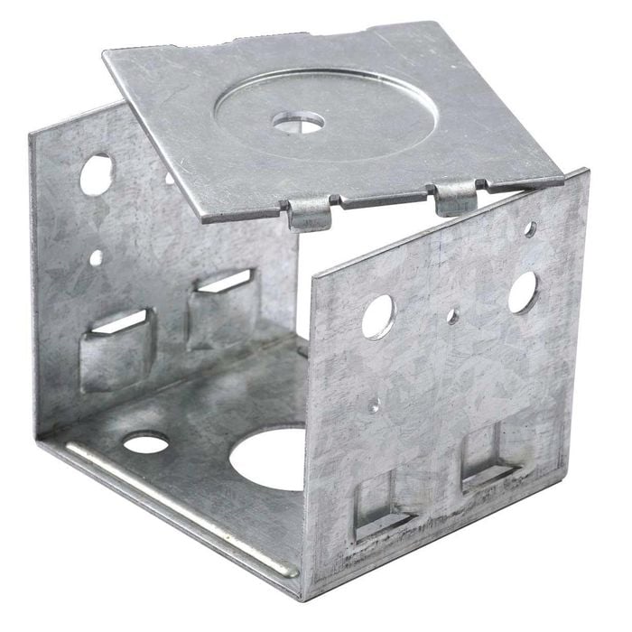 HanDIY Products 10 x 10 x 10cm Post Support U Bracket And Flat Plate