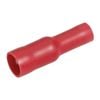 Narva 2.5-3 / 4mm 5/32" Red Double Crimped Flared Vinyl Insulated Female Bullet Terminal - 12 Pack
