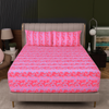 King Luxury 100% Cotton Fitted Bed Sheet & 2 Pillow Case Combo Set