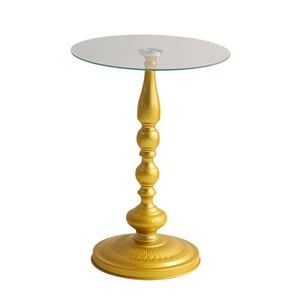 Lifebay Corner Table Round Minimalist Side Table (Golden)