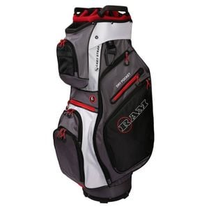 Ram Golf Fx Deluxe Golf Cart Bag With 14 Way Divider Top - Grey/white/red
