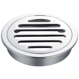 Kinetic 80mm Chrome Plated Round Floor Grate