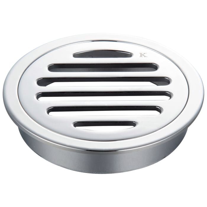 Kinetic 80mm Chrome Plated Round Floor Grate