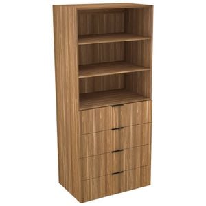 Lugna 2048 x 900 x 580mm Cove 2 Adjustable Shelf 4 Drawer Storage Cabinet