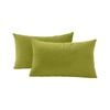 Gioia Casa Twin-Pack Velvet Cushion Covers – Soft Microfibre Cushion Covers with Hidden Zipper (Green, 30cm*50cm)