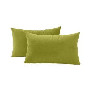 Gioia Casa Twin-Pack Velvet Cushion Covers – Soft Microfibre Cushion Covers with Hidden Zipper (Green, 30cm*50cm)