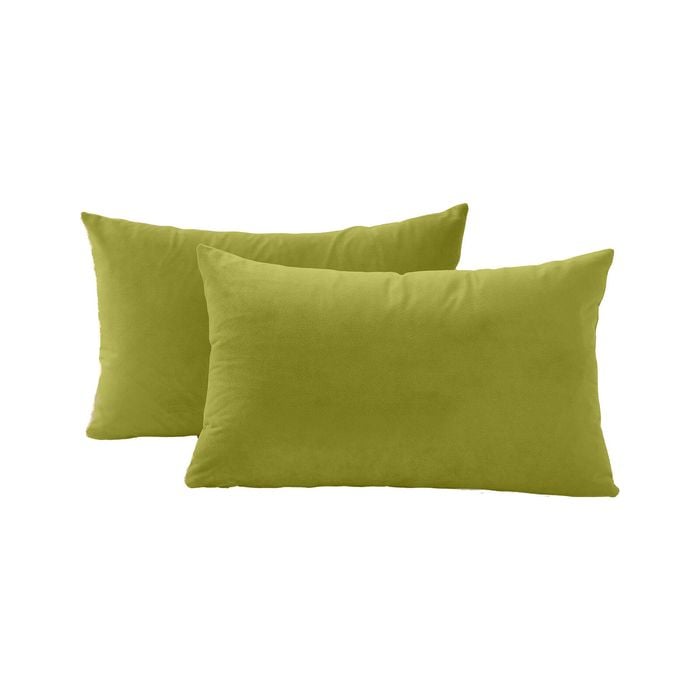 Gioia Casa Twin-Pack Velvet Cushion Covers – Soft Microfibre Cushion Covers with Hidden Zipper (Green, 30cm*50cm)