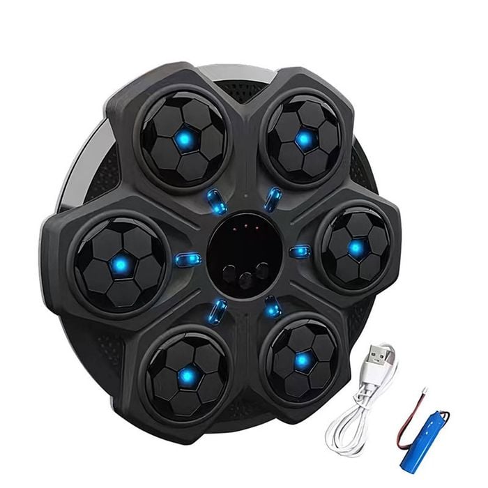 Catzon Punching Training Machine with Music and LED for Kids Adults-Black