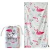 METEOR 180x90cm Extra Large Sand-Free Beach Towel (Flamingo)