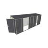 Build-A-Shed 1.2 x 5.2 x 2.0m Skillion Double with Single Sliding Side Doors Shed - Grey