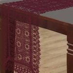 Flora Burgundy Lace Table Runner 40 x 135 cm