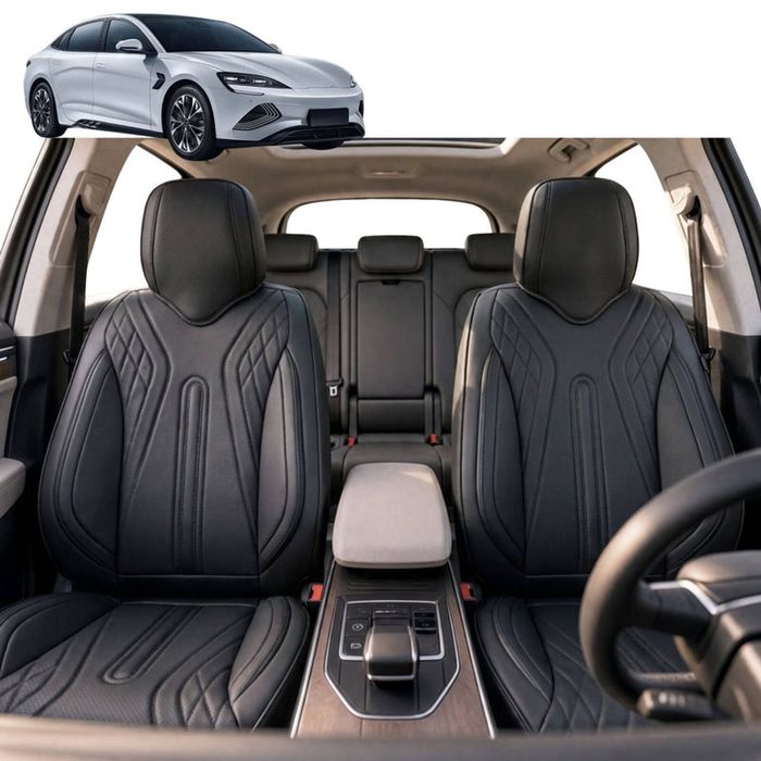 Australian Goose Front Seat Covers for BYD Seal 2024 - Current (RWD,AWD) - PU Leather, Black (2pc)