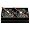 Omotenashi Sayanami Set of 2 Donburi Bowls & Chopsticks - Black