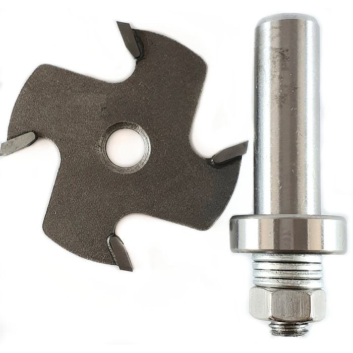 CRAFTMASTER 4mm x 4 Tooth Slot Cut With Ball Bearing Guide 12.7mm Shaft Trade Quality Router Bit