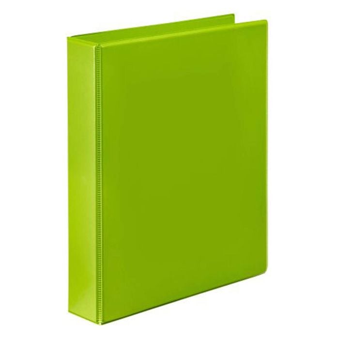 Marbig Clearview A4 2D-Ring Insert Binder 25mm (Lime)
