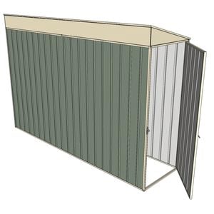 Build-a-Shed 0.8 x 3 x 2m Hinged Door Tunnel Shed - Green